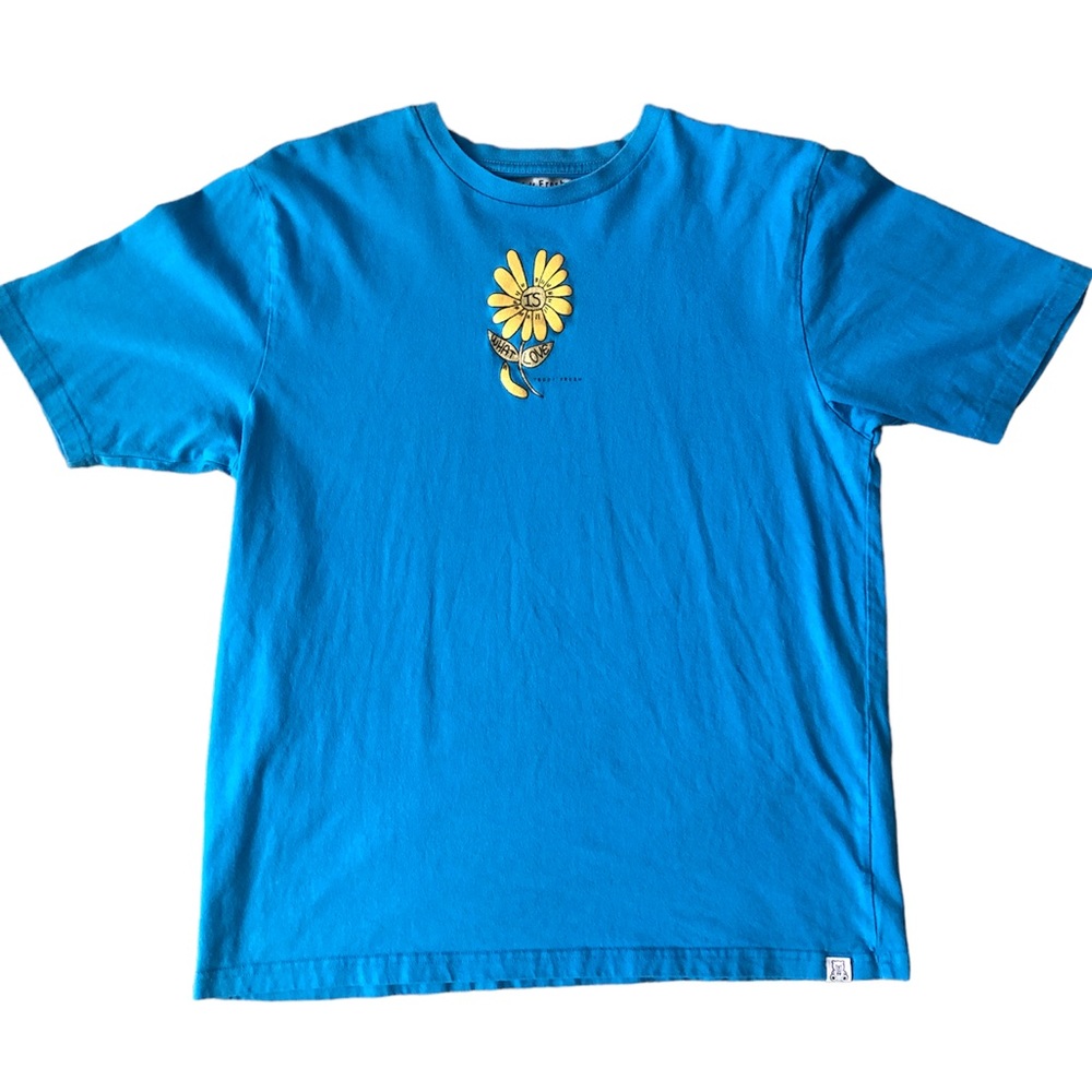 Teddy Fresh What is Love? Blue Daisy Tee size large. Very gently worn!